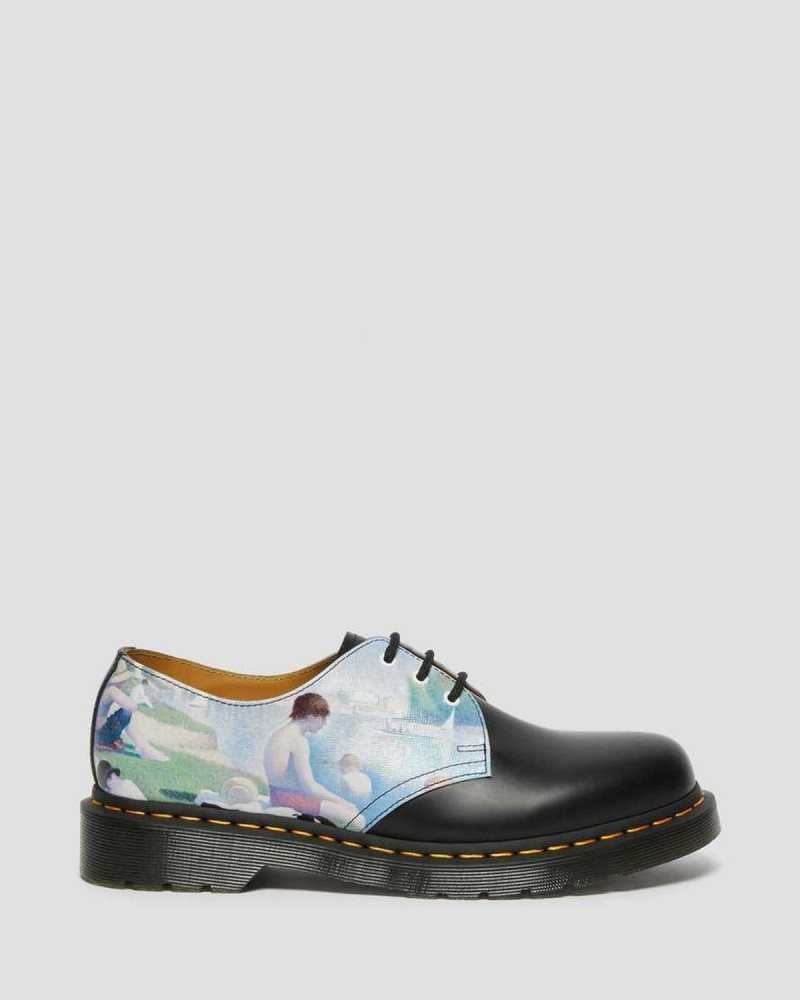 Dr Martens 1461 The National Gallery Seurat Oxford Shoes Originals Sko Herre Svarte | UVBRD3689