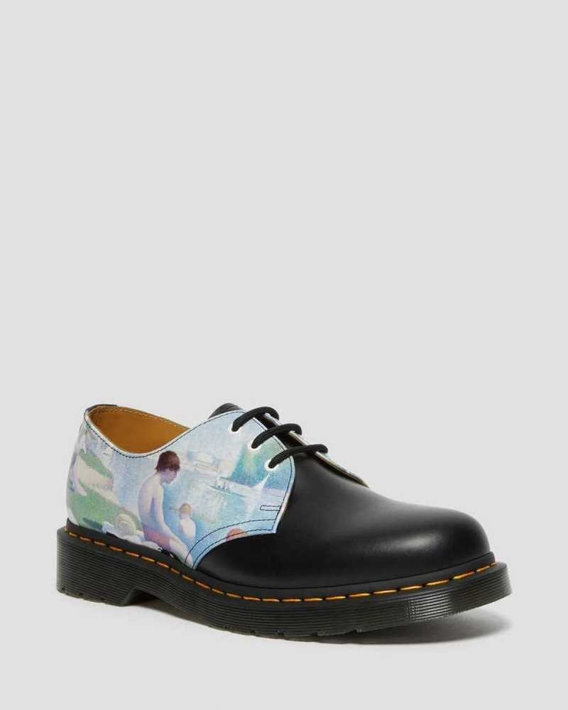 Dr Martens 1461 The National Gallery Seurat Oxford Shoes Oxford Sko Dame Svarte | SPLYI1823