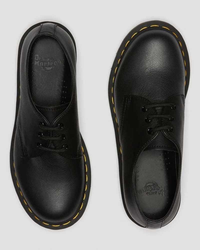 Dr Martens 1461 Virginia Lær Oxford Shoes Originals Sko Dame Svarte | QZJKR4862