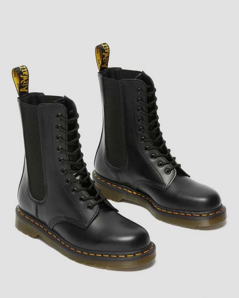 Dr Martens 1490 Harper Lær Blonder Up Boots Støvler Herre Svarte | KVYSG4728