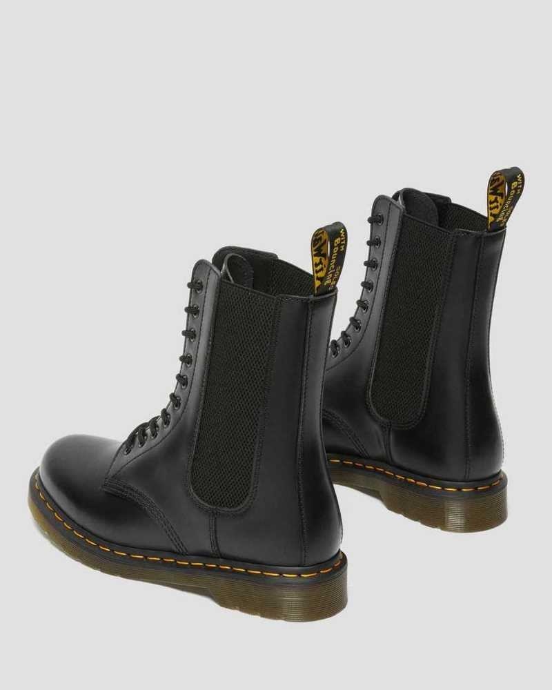 Dr Martens 1490 Harper Lær Blonder Up Boots Støvler Herre Svarte | KVYSG4728