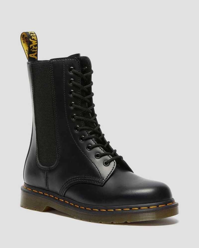 Dr Martens 1490 Harper Lær Blonder Up Boots Støvler Herre Svarte | KVYSG4728