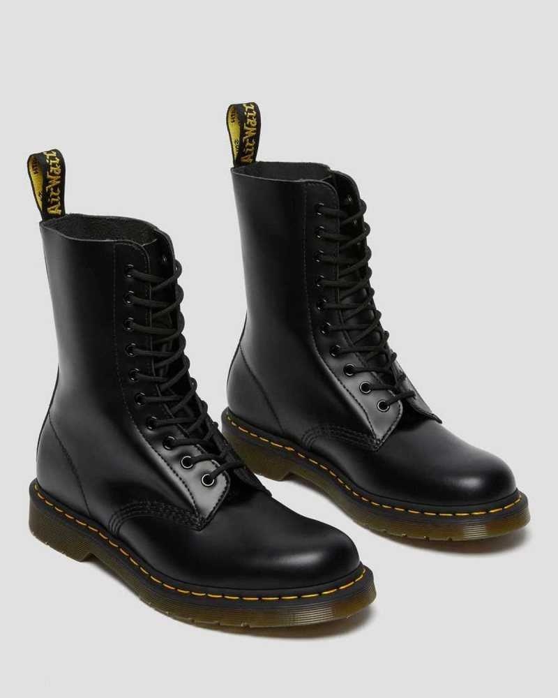 Dr Martens 1490 Smooth Lær Mid Calf Boots Støvler Herre Svarte | OSVLY3415