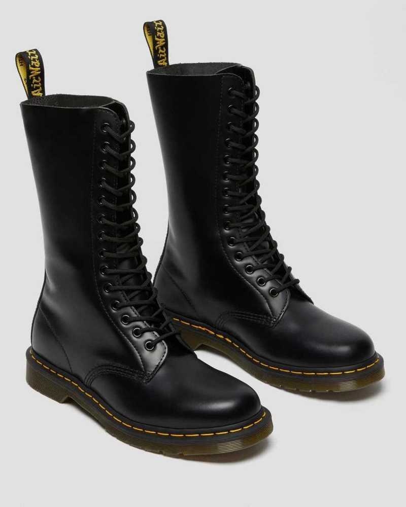 Dr Martens 1914 Smooth Lær Høye Boots Støvler Herre Svarte | LSTCR4261