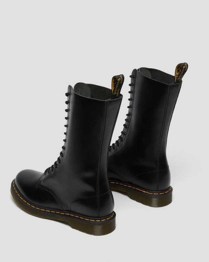 Dr Martens 1914 Smooth Lær Høye Boots Støvler Herre Svarte | LSTCR4261