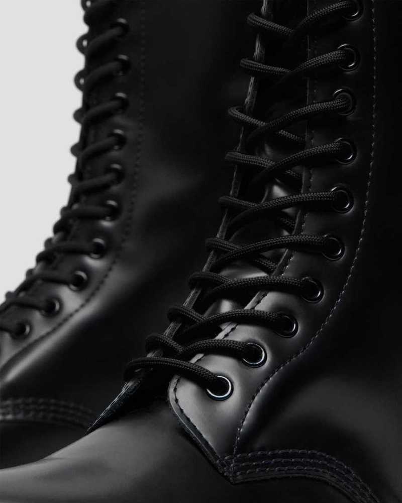 Dr Martens 1914 Smooth Lær Høye Boots Støvler Dame Svarte | JWGQO3156