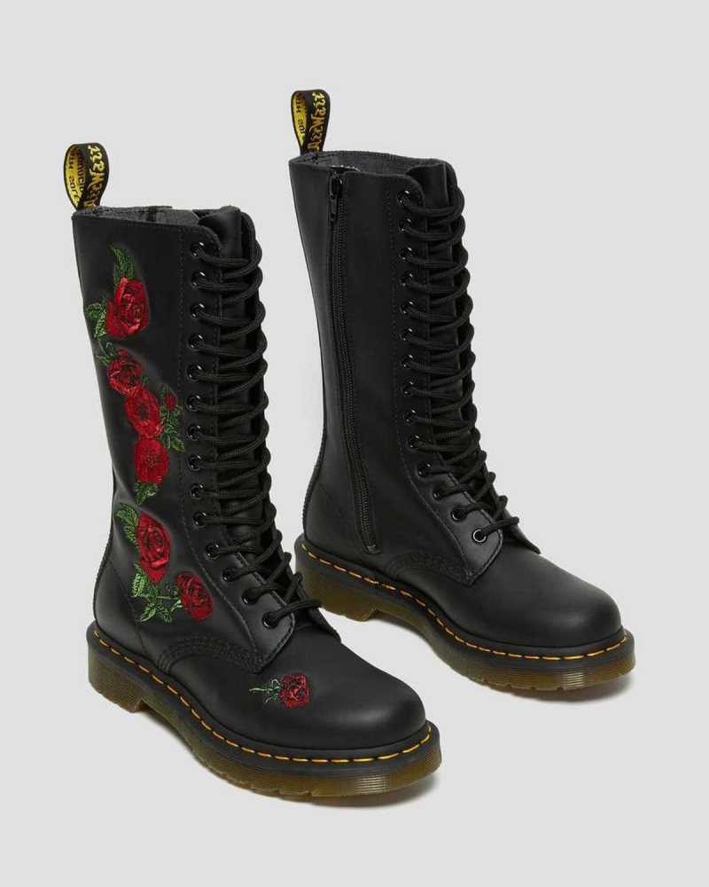 Dr Martens 1914 Vonda Lær Mid Calf Boots Støvler Dame Svarte | ISJDY5498