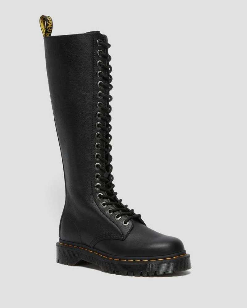 Dr Martens 1B60 Bex Pisa Lær Knee High Boots Platform Støvler Dame Svarte | QOWPH5670