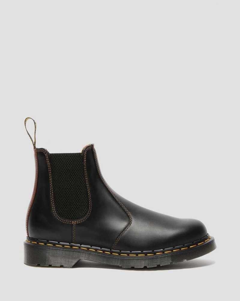 Dr Martens 2976 Abruzzo Lær Chelsea Boots Støvler Herre Svarte Brune | MVTXL7983