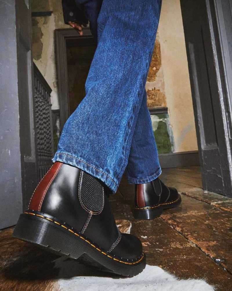 Dr Martens 2976 Abruzzo Lær Chelsea Boots Chelsea Støvler Herre Svarte Brune | MFDAK5138