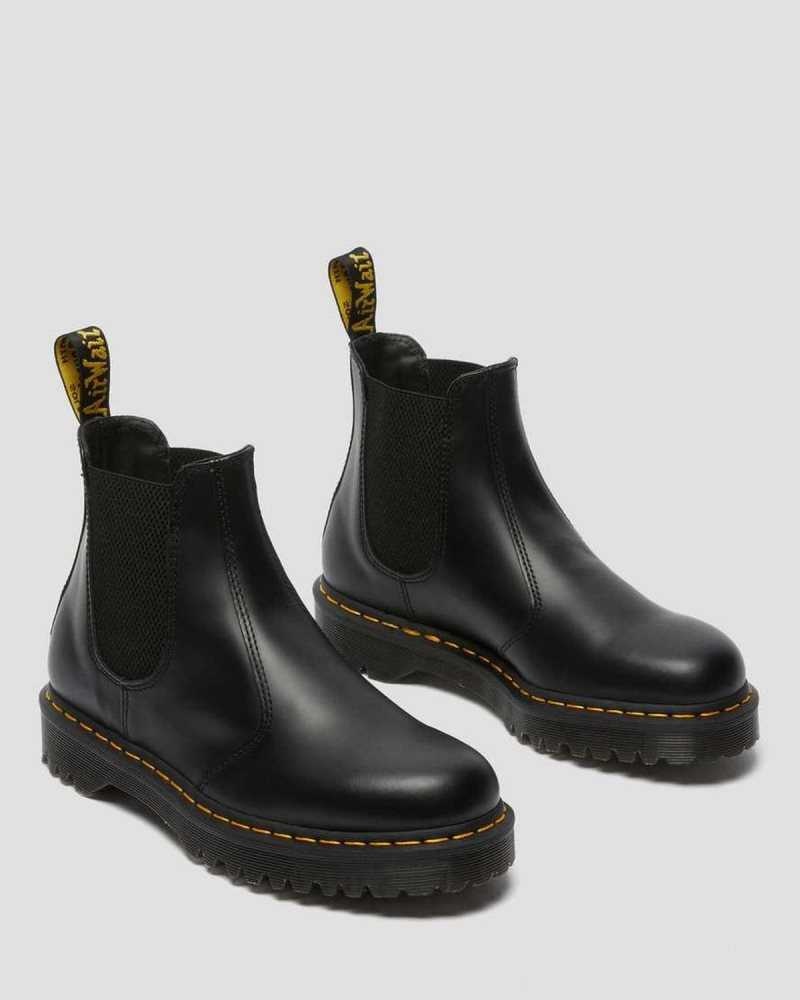 Dr Martens 2976 Bex Smooth Lær Chelsea Boots Støvler Dame Svarte | HACRK8720