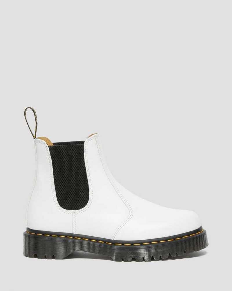 Dr Martens 2976 Bex Smooth Lær Chelsea Boots Støvler Dame Hvite | GMAKD7693