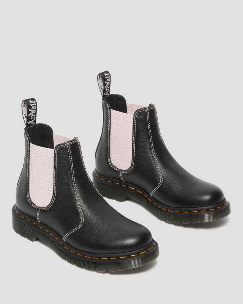 Dr Martens 2976 Contrast Lær Chelsea Boots Chelsea Støvler Dame Svarte | GOFEB6051