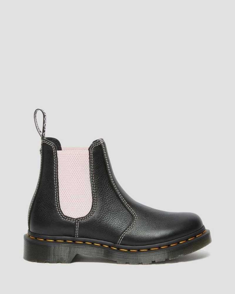 Dr Martens 2976 Contrast Lær Chelsea Boots Chelsea Støvler Dame Svarte | GOFEB6051