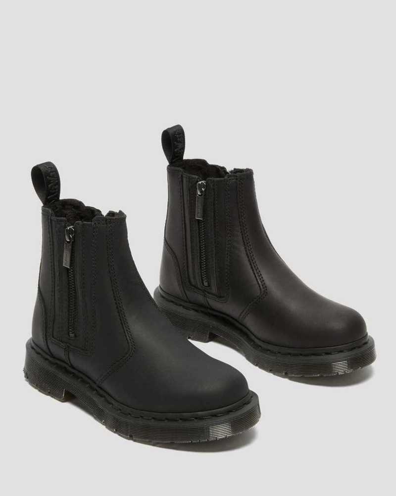 Dr Martens 2976 DM's Wintergrip Zip Chelsea Boots Støvler Dame Svarte | DKMAO9347