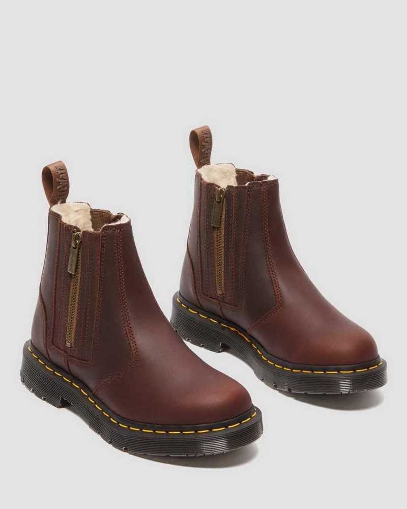 Dr Martens 2976 DM's Wintergrip Zip Chelsea Boots Chelsea Støvler Dame Brune | ZPELN5704