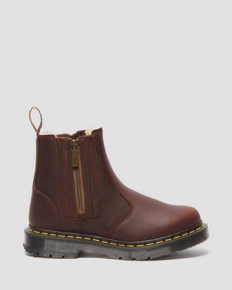 Dr Martens 2976 DM's Wintergrip Zip Chelsea Boots Chelsea Støvler Dame Brune | ZPELN5704