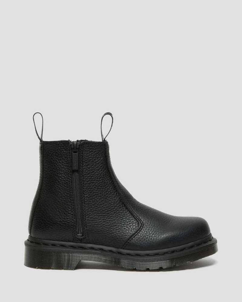 Dr Martens 2976 Lær Glidelås Chelsea Boots Originals Sko Dame Svarte | XBNAP3567