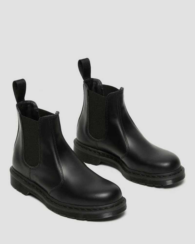 Dr Martens 2976 Mono Smooth Lær Chelsea Boots Støvler Dame Svarte | XKWBN3849