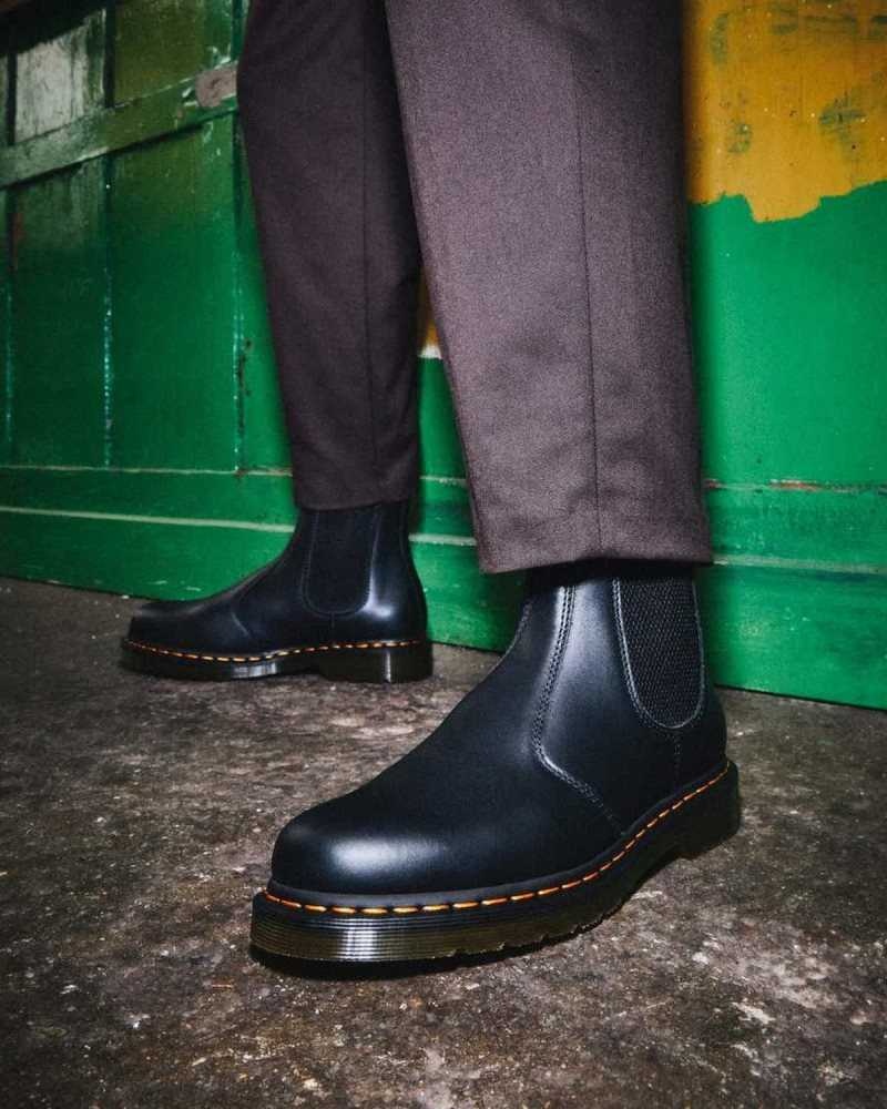 Dr Martens 2976 Nappa Lær Chelsea Boots Chelsea Støvler Herre Svarte | VTGFQ7169