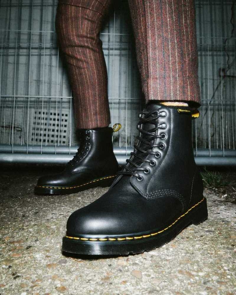 Dr Martens 2976 Pascal Warmwair Lær Blonder Up Boots Originals Sko Dame Svarte | OKMGF2596