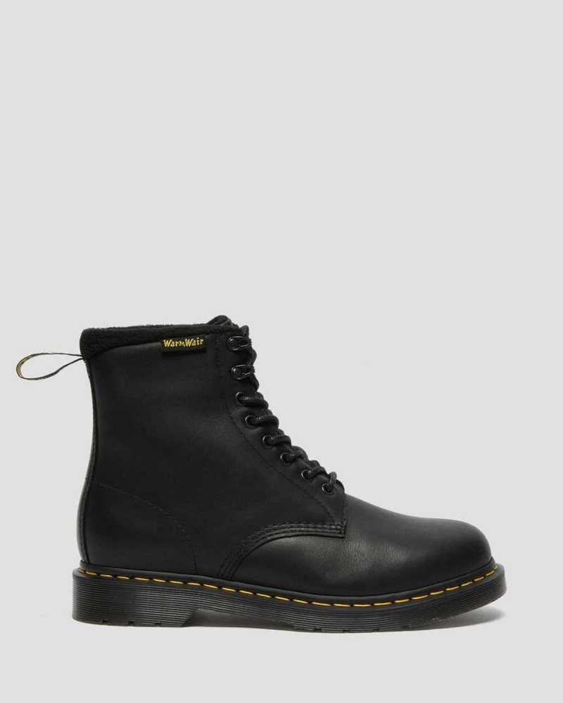 Dr Martens 2976 Pascal Warmwair Lær Blonder Up Boots Originals Sko Dame Svarte | OKMGF2596