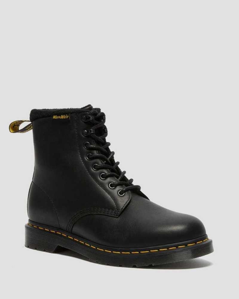 Dr Martens 2976 Pascal Warmwair Lær Blonder Up Boots Originals Sko Dame Svarte | OKMGF2596