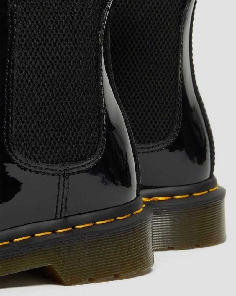 Dr Martens 2976 Patent Lær Chelsea Boots Støvler Dame Svarte | EUAPZ8379