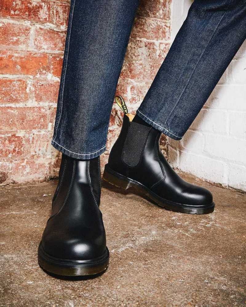 Dr Martens 2976 Smooth Lær Chelsea Boots Støvletter Dame Svarte | FYWGX2976