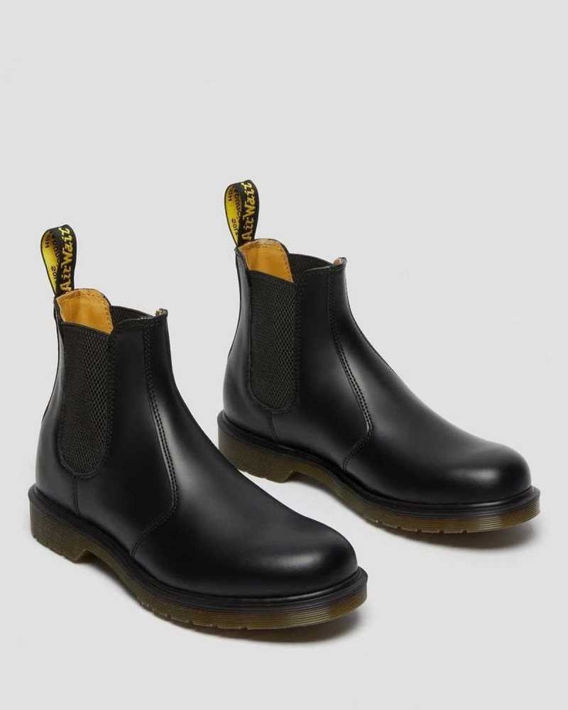 Dr Martens 2976 Smooth Lær Chelsea Boots Støvletter Dame Svarte | FYWGX2976