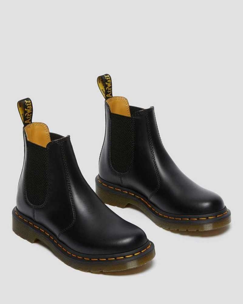 Dr Martens 2976 Smooth Lær Chelsea Boots Støvletter Dame Svarte | ETXPW8097