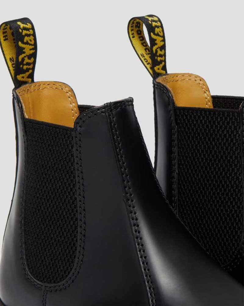 Dr Martens 2976 Smooth Lær Chelsea Boots Støvletter Dame Svarte | ETXPW8097