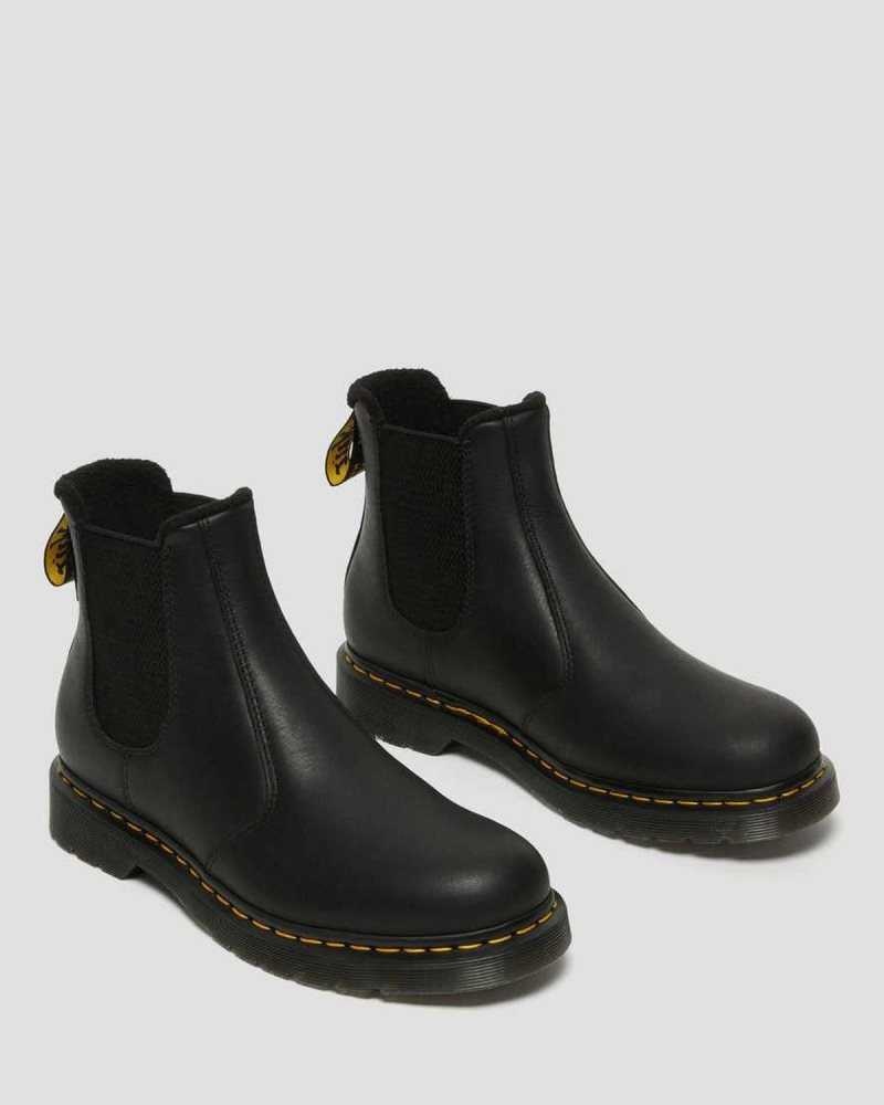 Dr Martens 2976 Warmwair Lær Chelsea Boots Originals Sko Dame Svarte | BZLOS8470