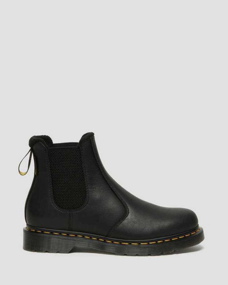 Dr Martens 2976 Warmwair Lær Chelsea Boots Originals Sko Dame Svarte | BZLOS8470