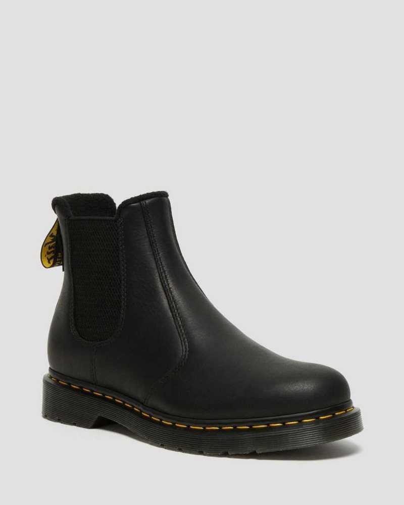 Dr Martens 2976 Warmwair Lær Chelsea Boots Originals Sko Dame Svarte | BZLOS8470