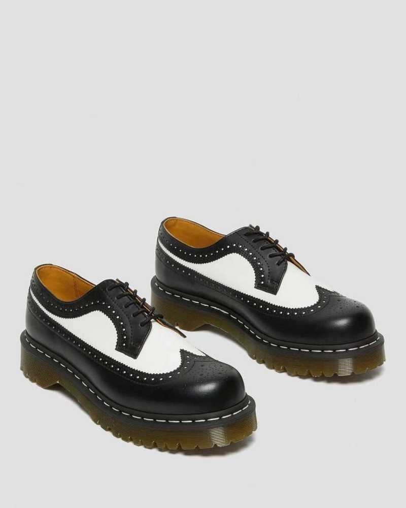 Dr Martens 3989 Bex Smooth Lær Brogue Shoes Loafers Dame Svarte | XZIST9305