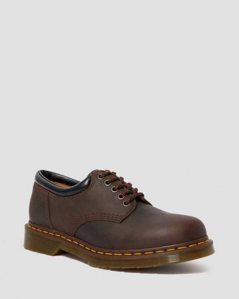 Dr Martens 8053 Crazy Horse Lær Vanlige Shoes Fritidsstøvler Dame Brune | BZWCI5682