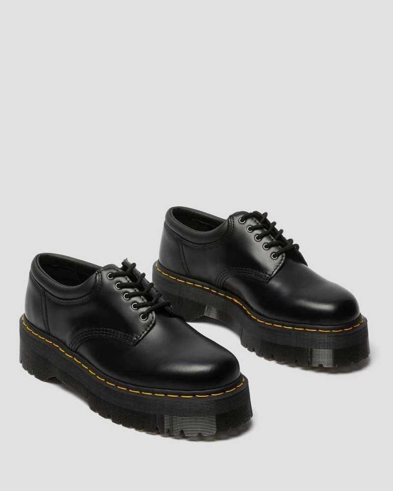 Dr Martens 8053 Lær Platform Vanlige Shoes Oxford Sko Herre Svarte | DHCGF5329