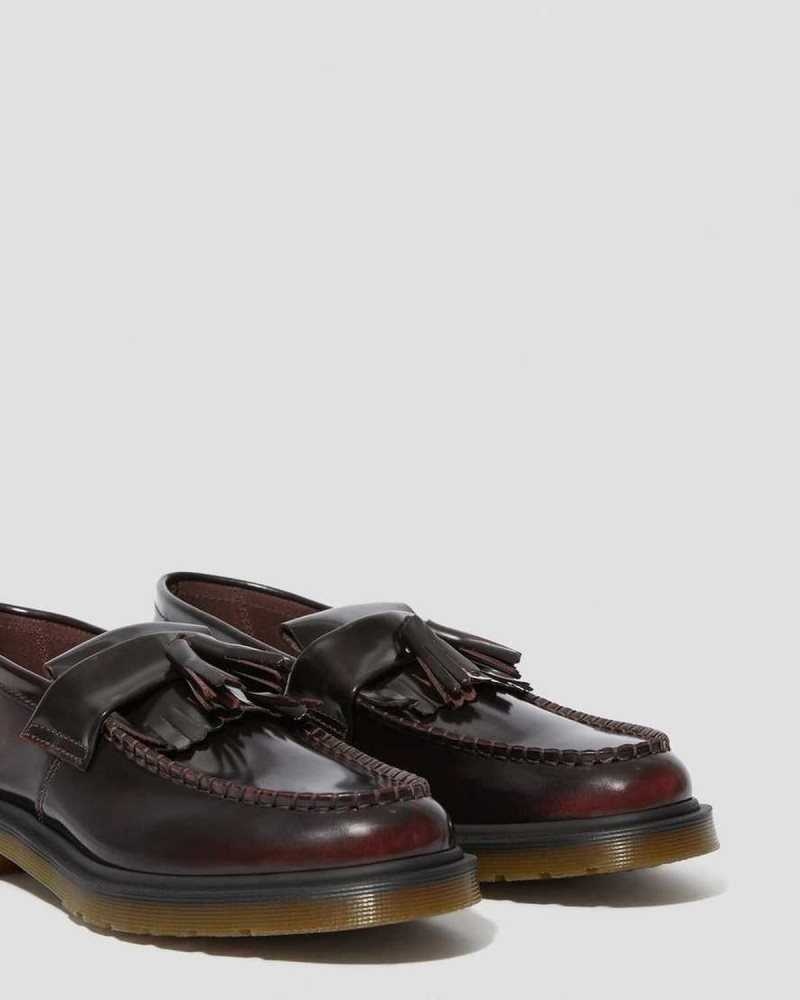 Dr Martens Adrian Arcadia Lær Tassle Loafers Loafers Herre Rosa Rød | TBMDA7238