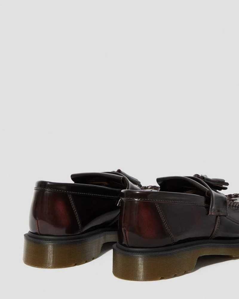 Dr Martens Adrian Arcadia Lær Tassle Loafers Loafers Herre Rosa Rød | TBMDA7238