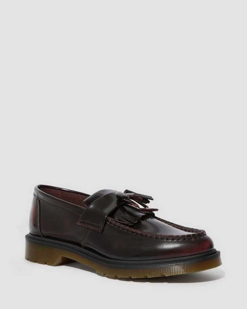 Dr Martens Adrian Arcadia Lær Tassle Loafers Loafers Herre Rosa Rød | TBMDA7238