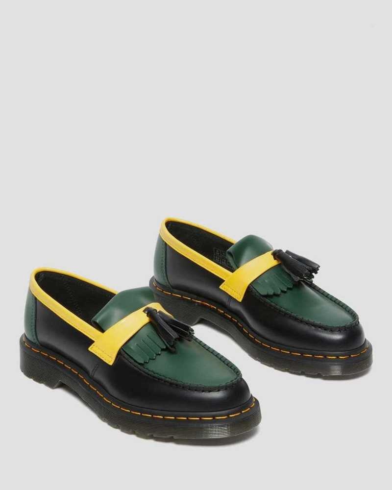 Dr Martens Adrian Contrast Smooth Lær Tassle Loafers Loafers Dame Svarte | XRCAS7586