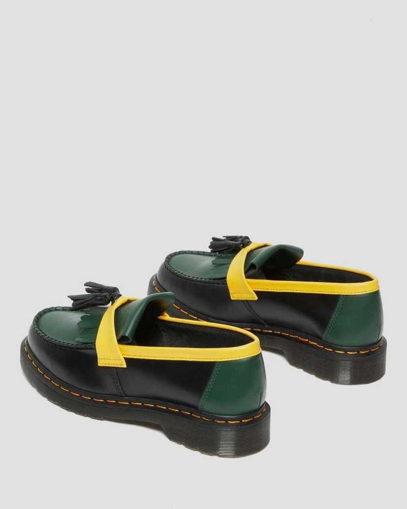 Dr Martens Adrian Contrast Smooth Lær Tassle Loafers Loafers Dame Svarte | XRCAS7586