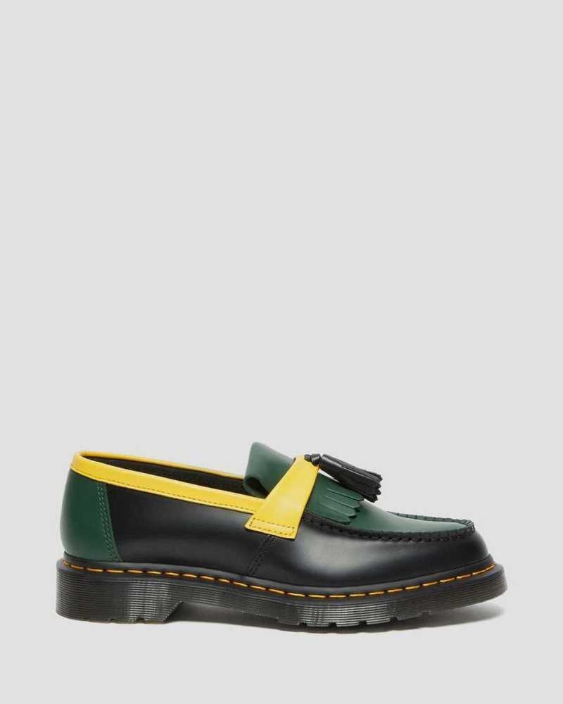 Dr Martens Adrian Contrast Smooth Lær Tassle Loafers Loafers Dame Svarte | XRCAS7586