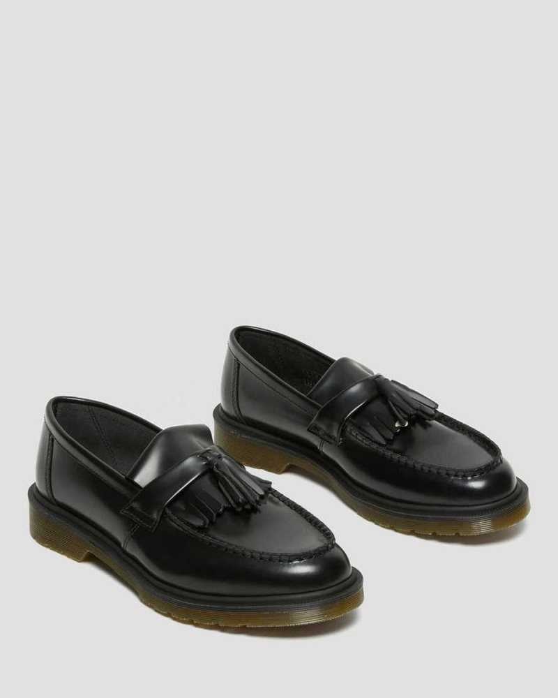 Dr Martens Adrian Smooth Lær Tassle Loafers Loafers Dame Svarte | FYWHN6137