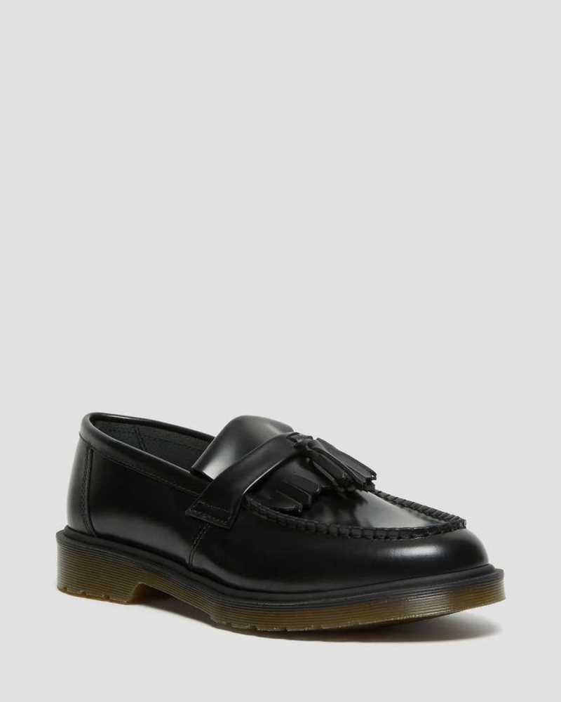 Dr Martens Adrian Smooth Lær Tassle Loafers Loafers Dame Svarte | FYWHN6137