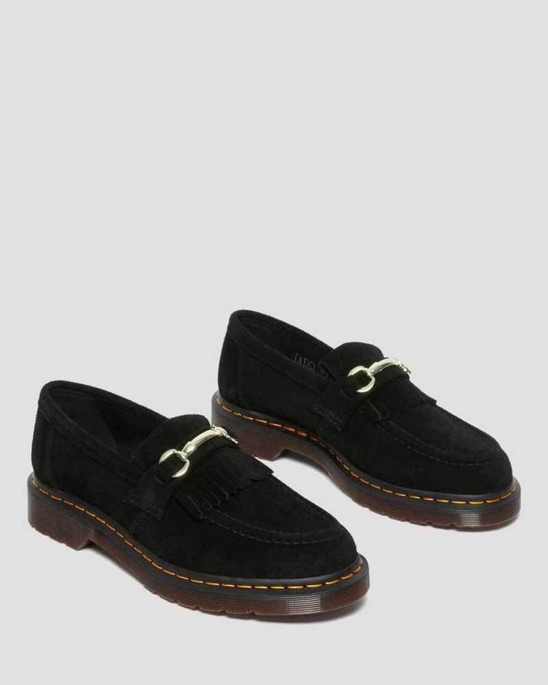 Dr Martens Adrian Snaffle Semsket Skinn Loafers Loafers Dame Svarte | BAQTF6195