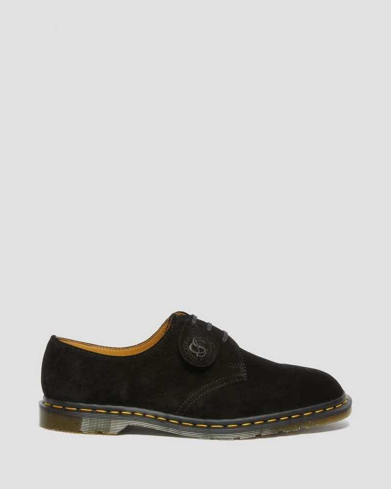 Dr Martens Archie II Semsket Skinn Oxford Shoes Oxford Sko Herre Svarte | GHLWM2697