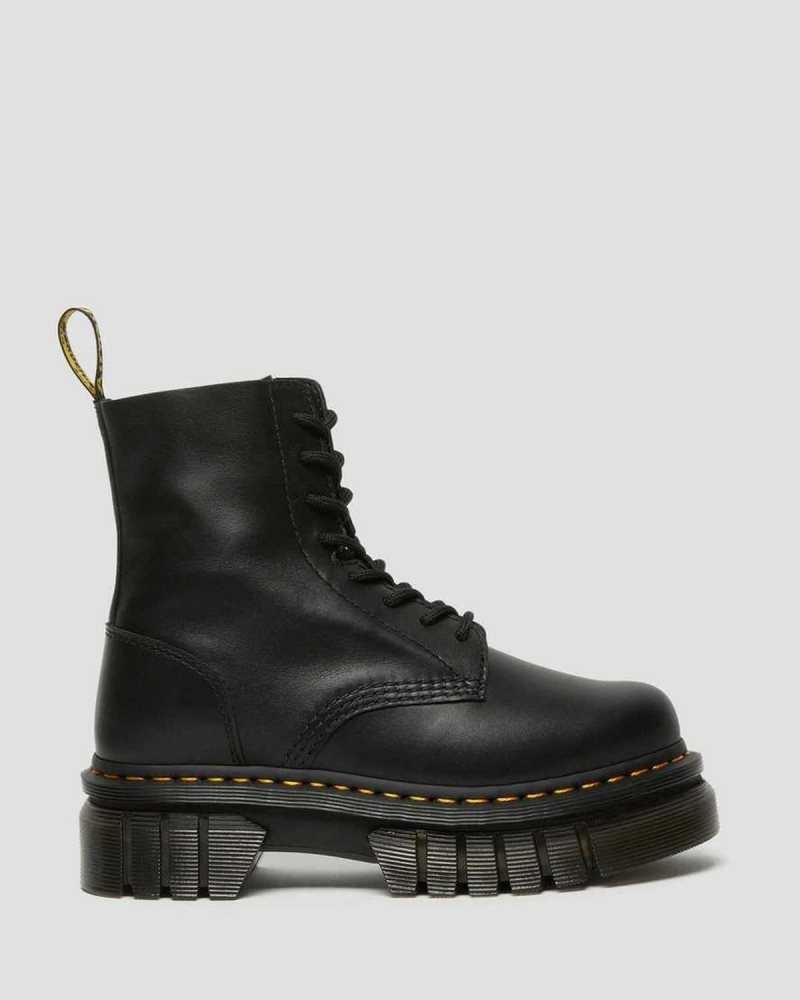 Dr Martens Audrick Nappa Lær Platform Ankle Boots Støvletter Dame Svarte | GPUCW0192