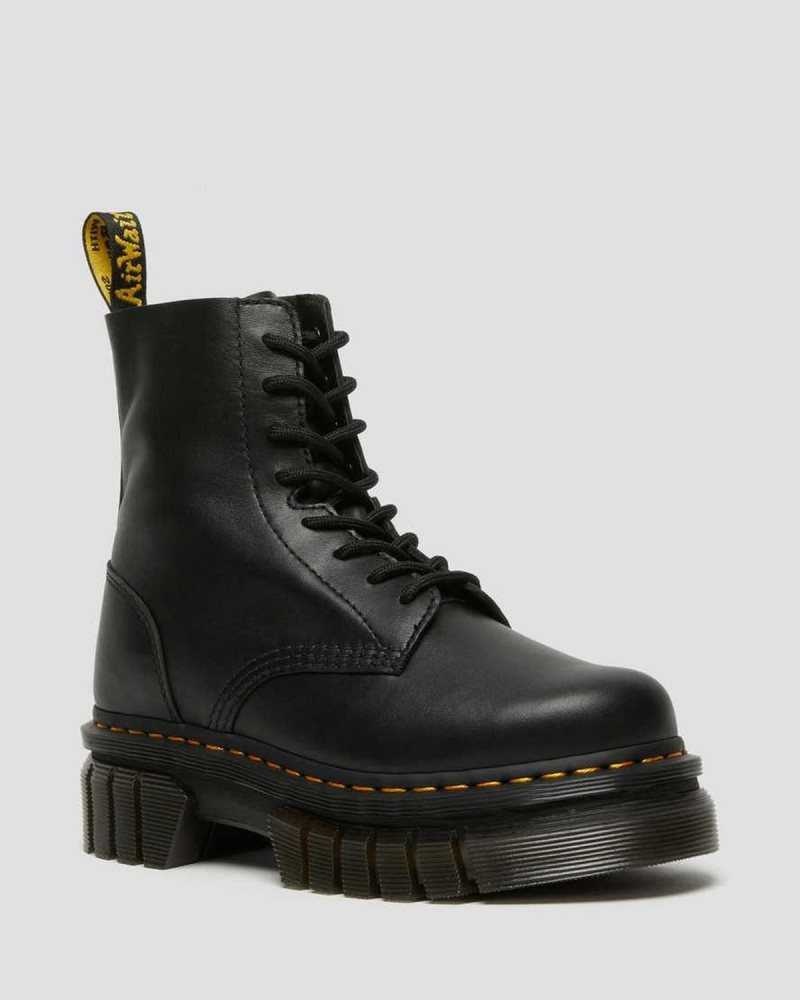 Dr Martens Audrick Nappa Lær Platform Ankle Boots Støvletter Dame Svarte | GPUCW0192